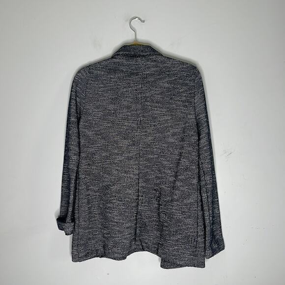 TOPSHOP Black and White Shimmer Thread Open Front Jacket Size 6 - Picture 6 of 8